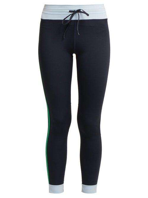 Matchesfashion.com The Upside - Side Stripe Performance Leggings - Womens - Navy Multi