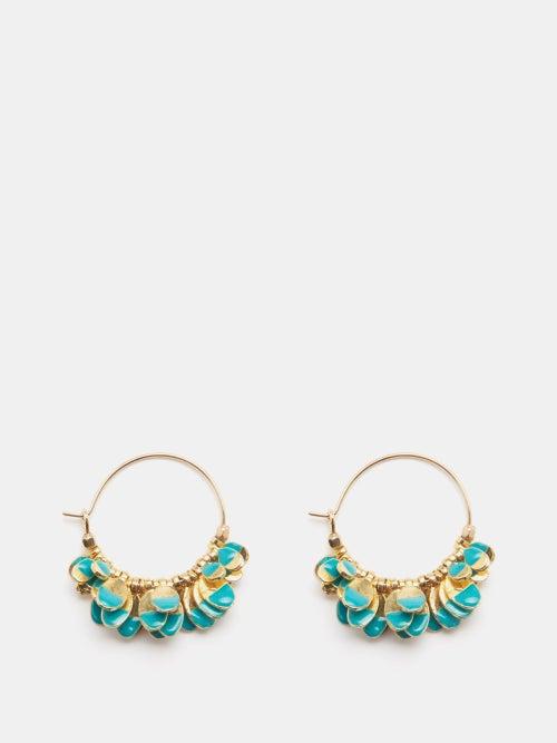 Isabel Marant - New Leaves Hoop Earrings - Womens - Azure