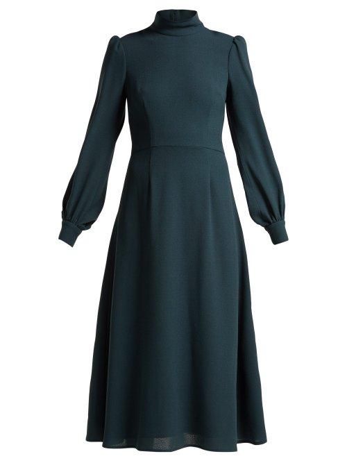 Matchesfashion.com Goat - Goldfinch Wool Crepe Dress - Womens - Dark Blue