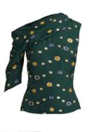 Matchesfashion.com Peter Pilotto - One Shoulder Fil Coup Crepe Top - Womens - Green Multi