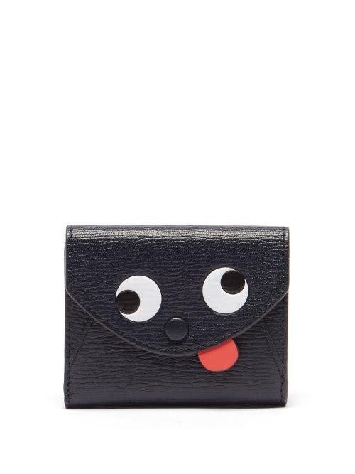 Matchesfashion.com Anya Hindmarch - Zany Mini Tri-fold Leather Wallet - Womens - Navy