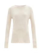 Raey - Long-sleeved Organic-wool T-shirt - Womens - Pale Pink