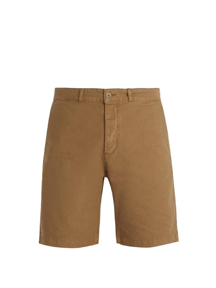 Maison Kitsuné Straight-leg Cotton-blend Chino Shorts