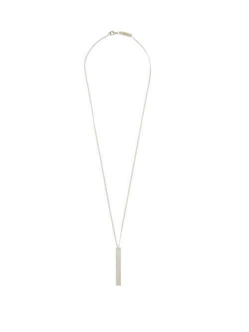 Matchesfashion.com Maison Margiela - Logo-engraved Pendant Sterling-silver Necklace - Mens - Silver