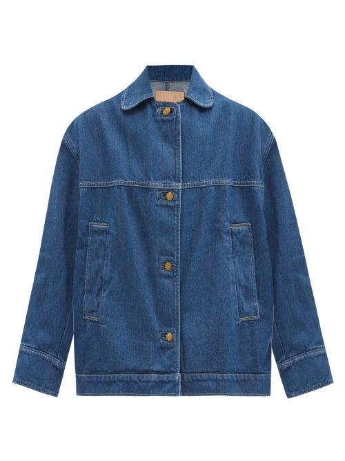 Matchesfashion.com B Sides - Stadium Oversized Deadstock-denim Jacket - Womens - Denim