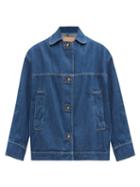 Matchesfashion.com B Sides - Stadium Oversized Deadstock-denim Jacket - Womens - Denim