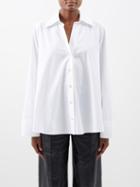 Palmer/harding Palmer//harding - Split Hem Cotton-poplin Shirt - Womens - White
