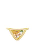 Matchesfashion.com Zimmermann - Poppy Floral-print Bikini Briefs - Womens - Yellow Print