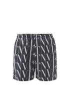 Matchesfashion.com Valentino - Vltn-print Swim Shorts - Mens - Multi