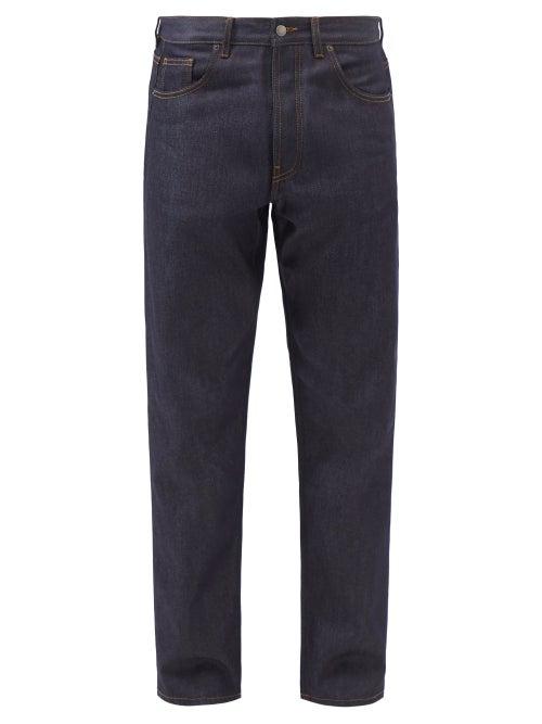 Another Aspect - Organic Cotton-blend Straight-leg Jeans - Mens - Dark Blue