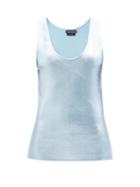 Tom Ford - Scoop-neck Lam-jersey Tank Top - Womens - Light Blue