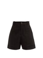 Matchesfashion.com Toogood - The Machinist High-rise Cotton-drill Shorts - Womens - Black