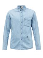 Matchesfashion.com Isabel Marant - Lako P Washed-denim Shirt - Mens - Light Blue