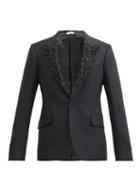 Matchesfashion.com Alexander Mcqueen - Crystal-embellished Wool-blend Tuxedo Jacket - Mens - Black