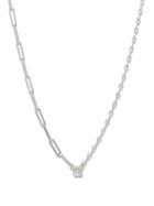 Yvonne Lon - Diamond & 18kt White-gold Mixed-chain Necklace - Womens - White Gold