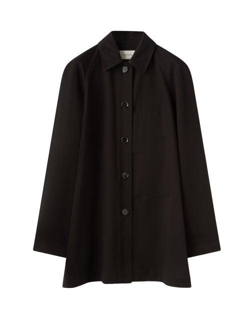 Lemaire - Raglan-sleeve Gabardine Overshirt - Womens - Black