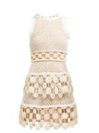 Matchesfashion.com Self-portrait - Crochet Sleeveless Mini Dress - Womens - Cream