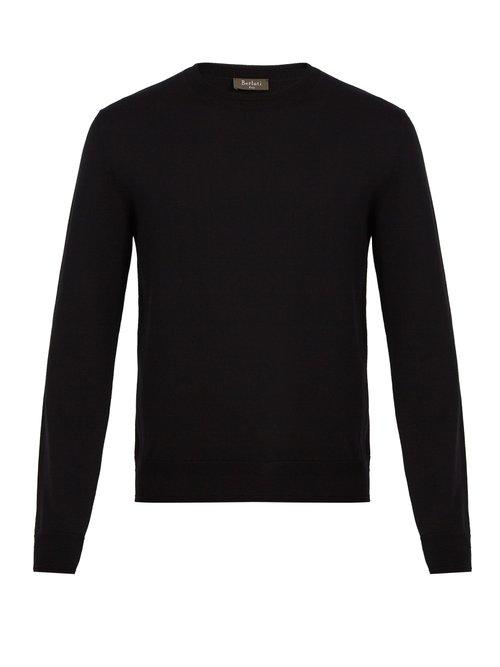Matchesfashion.com Berluti - Crew Neck Wool Sweater - Mens - Black