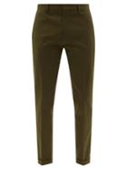 Mens Rtw Paul Smith - Cotton-blend Twill Slim-leg Chino Trousers - Mens - Khaki