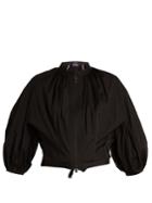 Y's By Yohji Yamamoto Balloon-sleeve Cotton-poplin Jacket