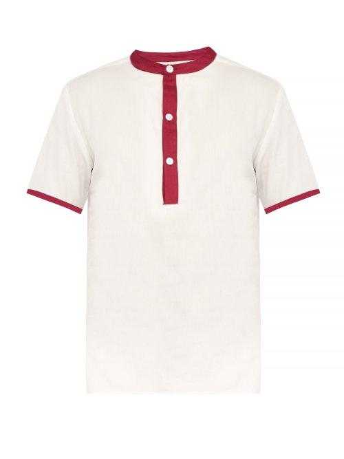 Matchesfashion.com P. Le Moult - Half Button Cotton Pyjama Top - Mens - White