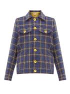 Matchesfashion.com M Missoni - Checked Upcycled Velvet Tweed Jacket - Womens - Navy Multi