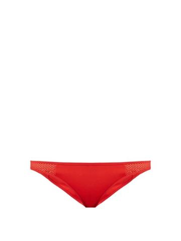Matchesfashion.com Stella Mccartney - Neoprene And Mesh Bikini Briefs - Womens - Red