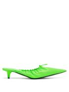 Matchesfashion.com Balenciaga - Scrunch Leather Mules - Womens - Green