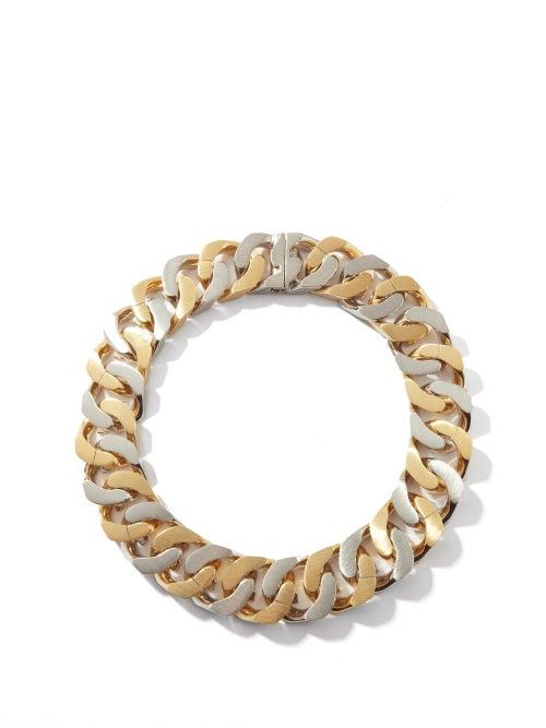 Matchesfashion.com Givenchy - Bi-colour Medium G-chain Choker - Womens - Silver Gold