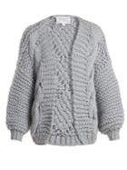 I Love Mr Mittens Diamond-knit Wool Cardigan