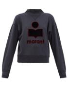 Matchesfashion.com Isabel Marant Toile - Moby Embroidered-logo Cotton-blend Sweatshirt - Womens - Black