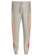Matchesfashion.com Amanda Wakeley - Aldridge Side Stripe Cashmere Track Pants - Womens - Light Grey