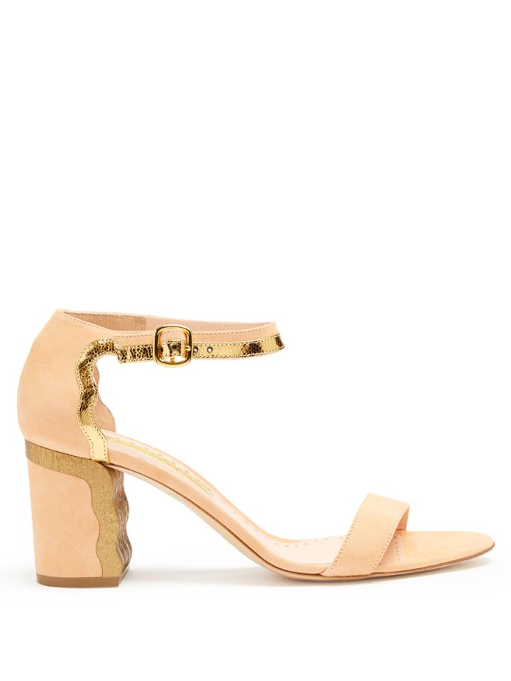 Rupert Sanderson Suede Block-heel Sandals
