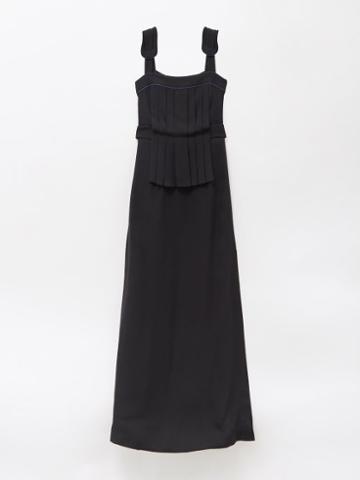 Reluxe - Fendi Pintucked Silk Maxi Dress - Womens - Black