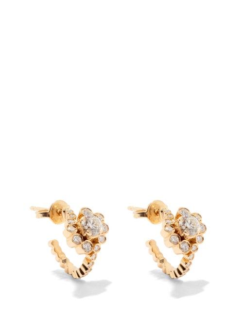 Ladies Fine Jewellery Sophie Bille Brahe - Boucle Monica Diamond & 18kt Gold Earrings - Womens - Diamond