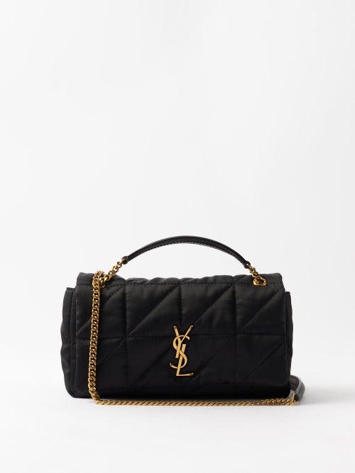 Saint Laurent - Jamie Medium Quilted-satin Shoulder Bag - Womens - Black