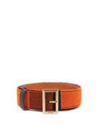 Etro Colour-block Felt And Leather Belt