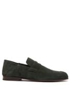 Matchesfashion.com Harrys Of London - Edward Suede Penny Loafers - Mens - Green
