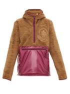 Matchesfashion.com 2 Moncler 1952 - Hooded Fleece And Shell Half Zip Jacket - Mens - Purple