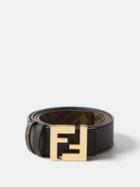 Fendi - Ff-logo Reversible Leather Belt - Mens - Black Multi