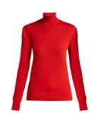 Matchesfashion.com Kwaidan Editions - Wool Roll Neck Sweater - Womens - Red