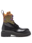 Altu - Lace-up Colour-block Suede And Leather Boots - Womens - Black Multi