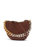 Stella Mccartney - Frayme Small Faux Leather Shoulder Bag - Womens - Brown