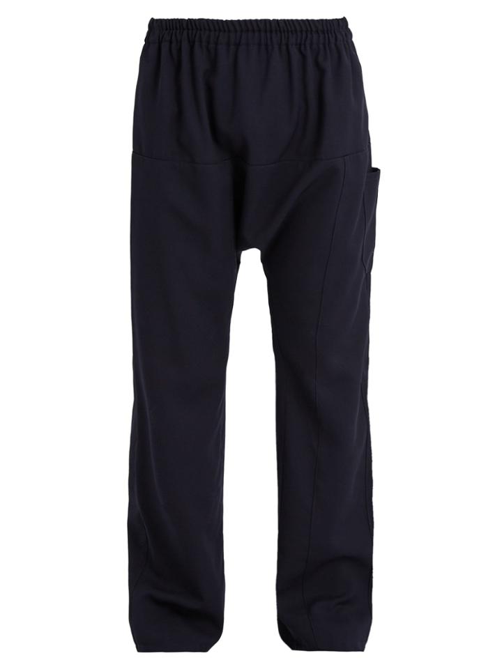 Raf Simons Elasticated-waist Wide-leg Wool-crepe Trousers
