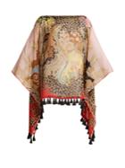 Etro Leopard And Paisley-print Silk Poncho