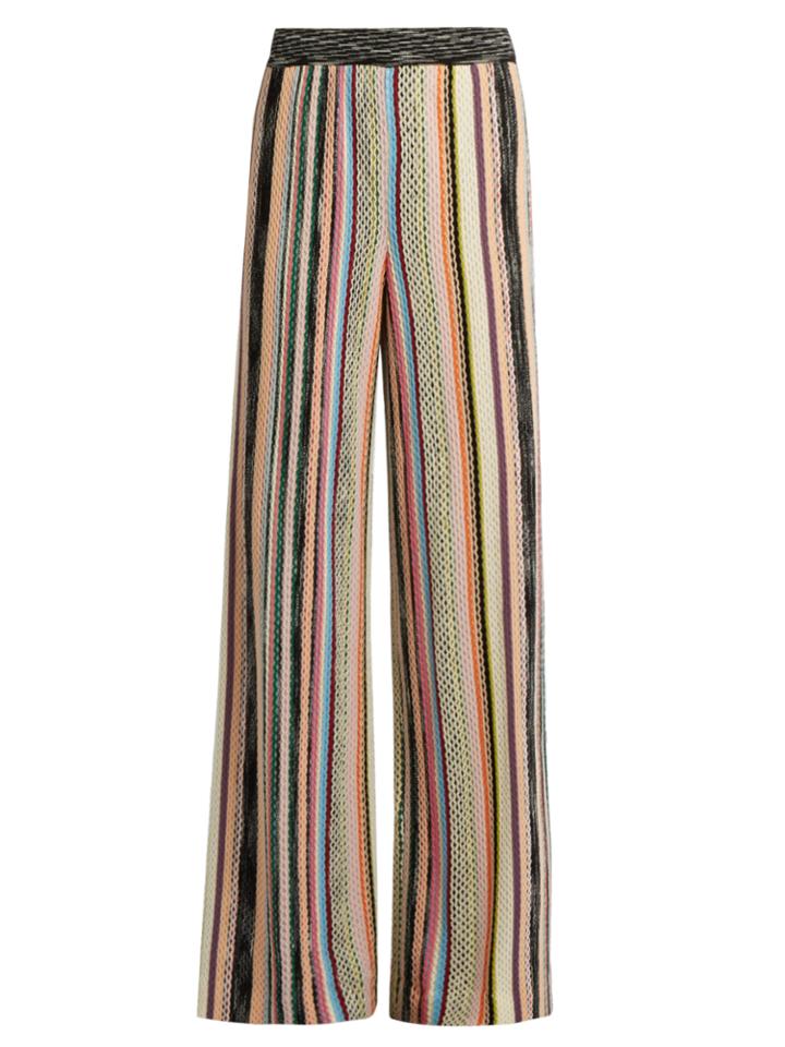 Missoni Striped Textured-knit Trousers