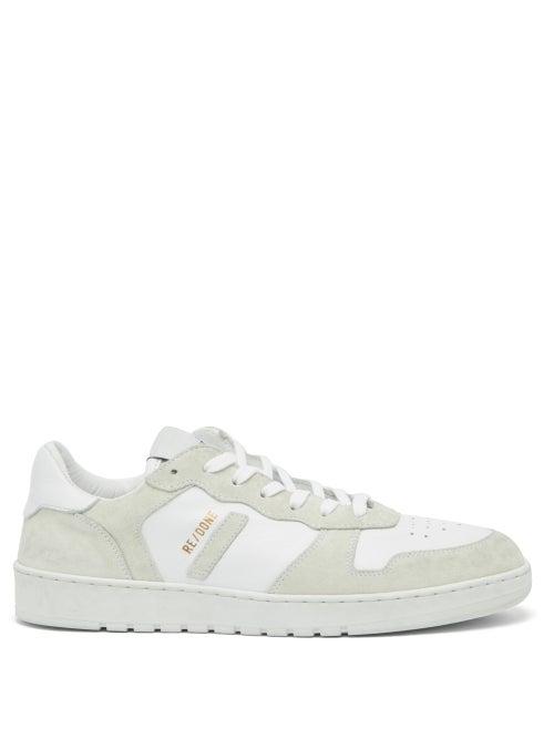 Matchesfashion.com Re/done Originals - 80s Basketball Leather And Suede Trainers - Womens - White