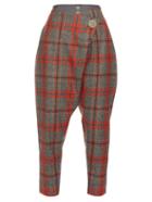 Vivienne Westwood Anglomania Flap Dropped-crotch Tartan Wool Trousers