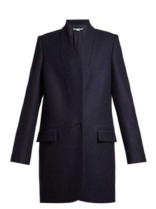 Matchesfashion.com Stella Mccartney - Casandra Single Breasted Coat - Womens - Navy