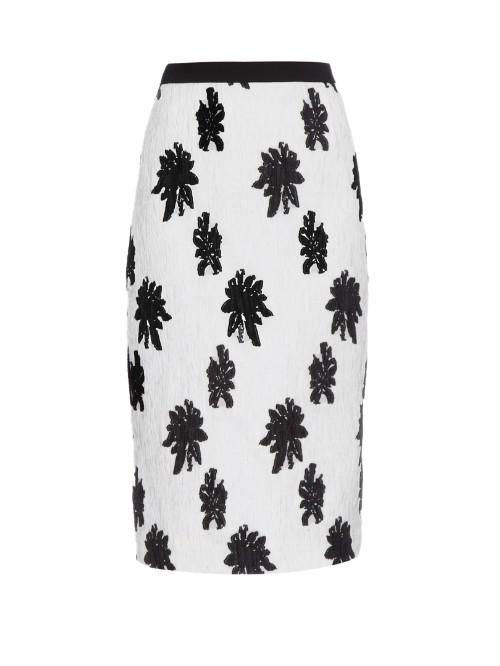 Balenciaga Floral Silk-blend Cloqu Skirt